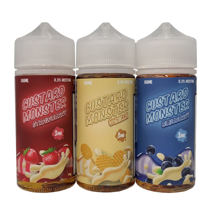 custard monster - vanilla strawberry blueberry