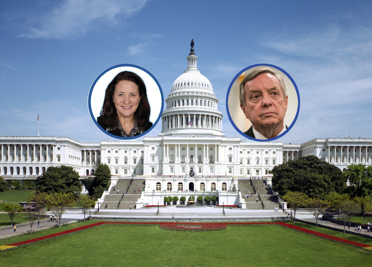 image of the congress building and congresswoman degette and senator dick durbin