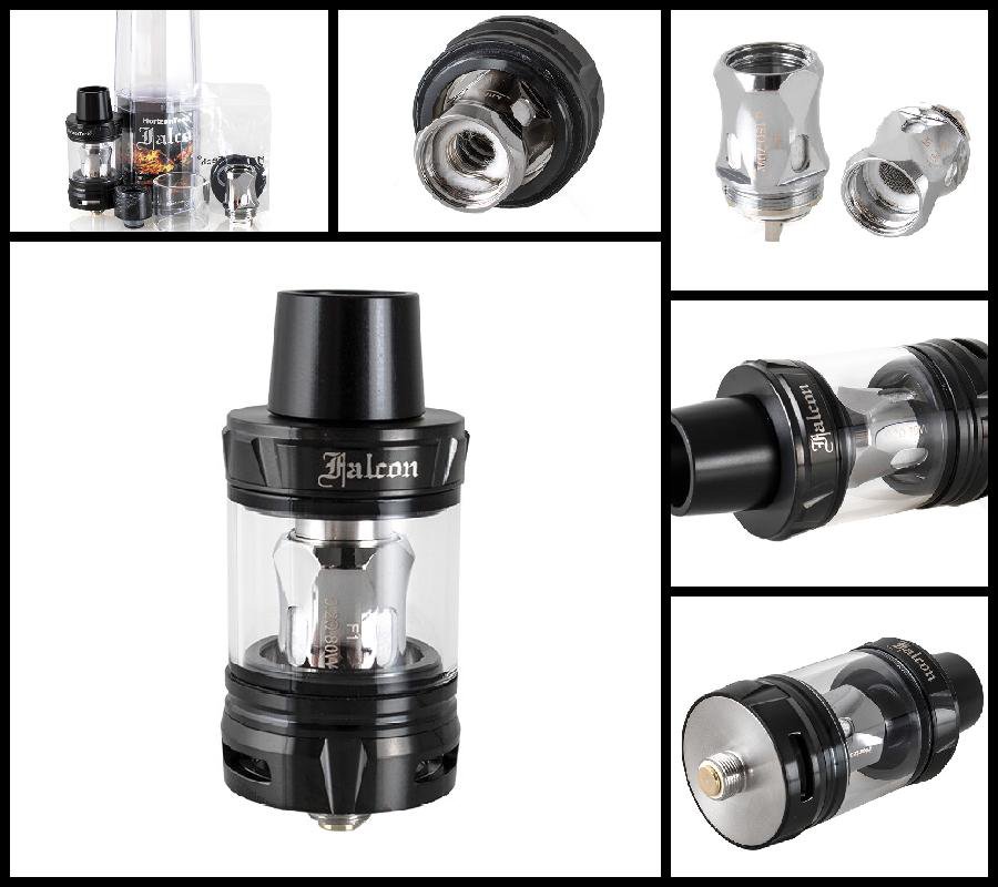 HorizonTech Falcon Sub-Ohm Tank collage