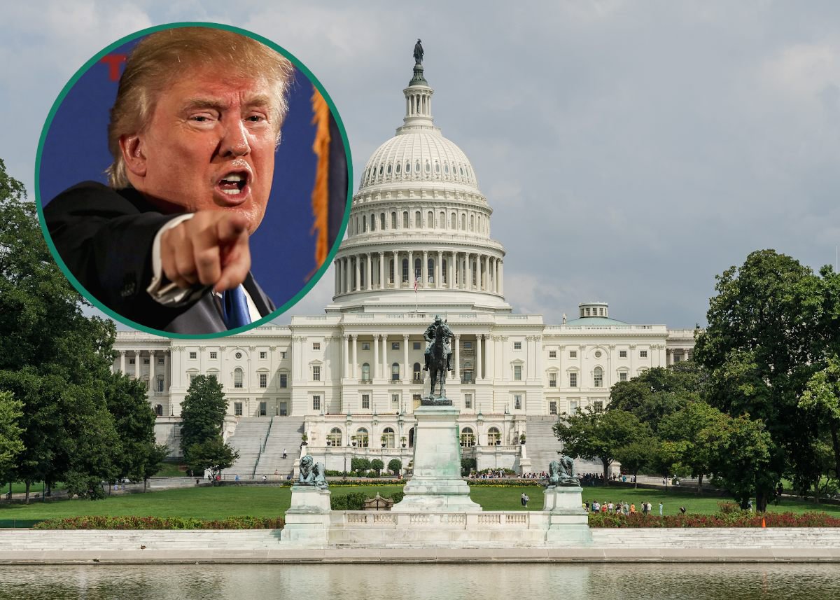 President Trump and the United States Capitol Building