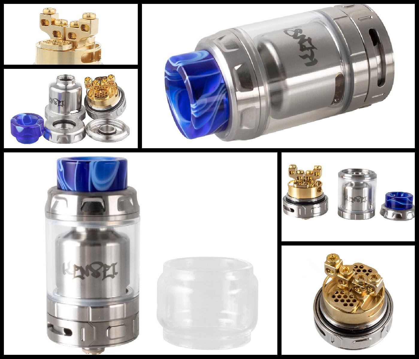 Vandy Vape Kensei flavor RTA collage