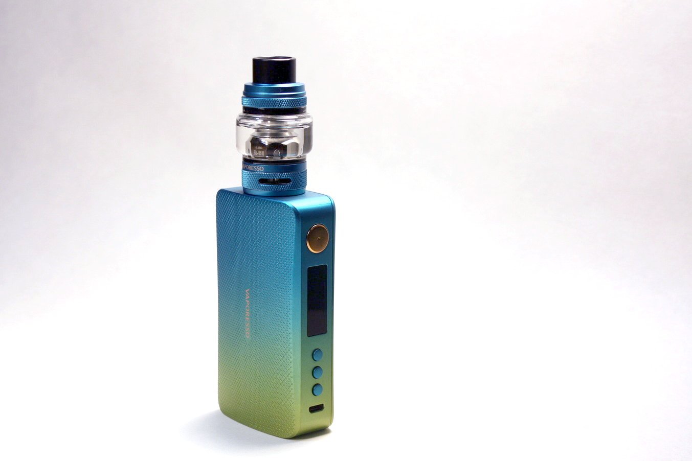 teal and green Vaporesso Gen S vape starter kit