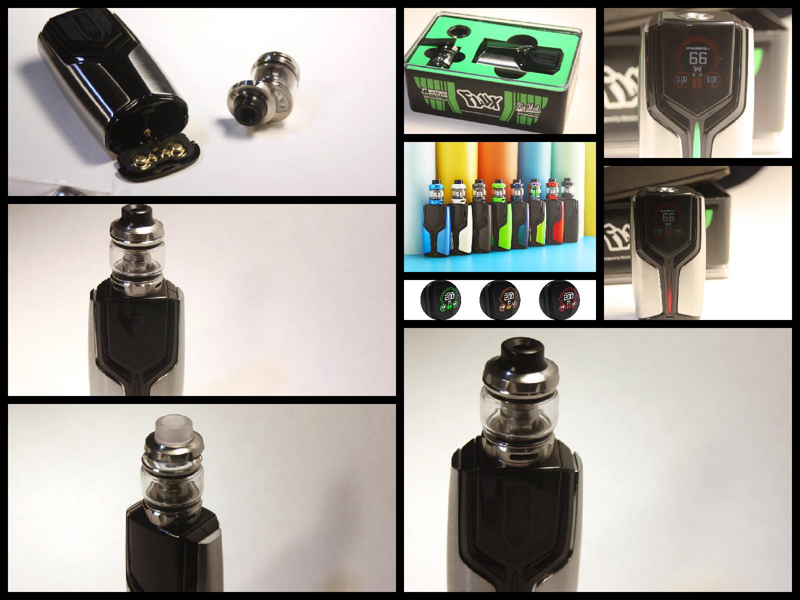 Wotofo Flux Kit (Flow Pro mesh sub-ohm tank) collage